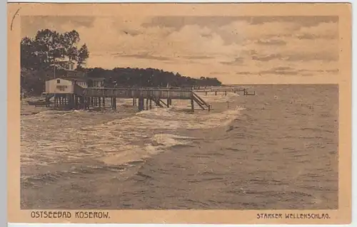 (20790) AK Koserow, Strand, Familienbad 1920