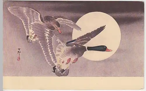 (20742) Künstler AK Wildenten im Flug