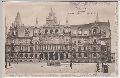(20725) AK Wiesbaden, Rathaus 1921