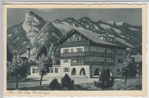 (20710) Künstler AK Oberammergau, Haus Alois Lang, vor 1945