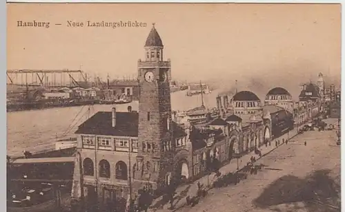 (20697) AK Hamburg, Landungsbrücken, vor 1945