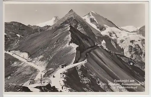 (20676) Foto AK Fuschertörl, Großglockner, Sonnenwelleck, vor 1945