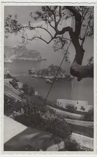 (20645) Foto AK Taormina, Isola Bella, nach 1945