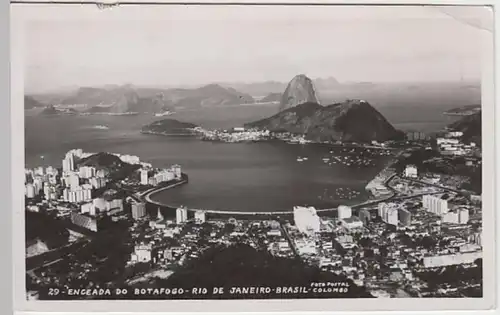 (20633) Foto AK Rio de Janeiro, Botafogo, Zuckerhut, nach 1945