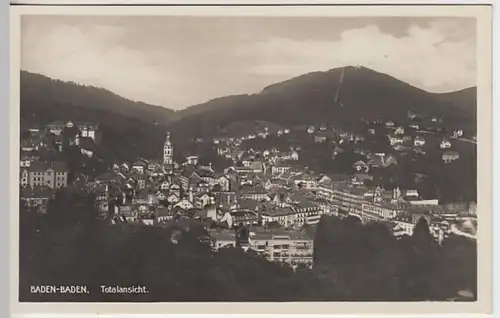(20560) Foto AK Baden-Baden, Panorama, vor 1945