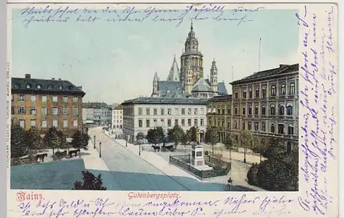 (20537) AK Mainz, Gutenbergplatz 1901