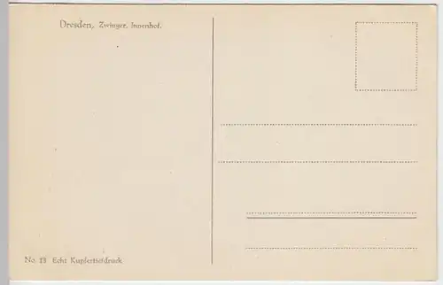 (20518) AK Dresden, Zwinger, Innenhof, vor 1945