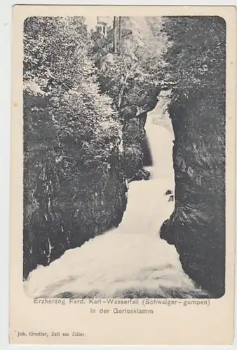(20506) AK Gerlosklamm, Erzherzog Ferd. Karl Wasserfall, bis 1905