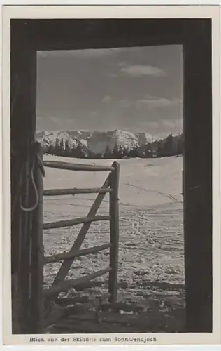 (20485) Foto AK Valepp Alm, Blick aus Skihütte z. Sonnwendjoch, vor 1945