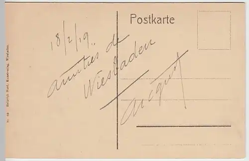 (20440) AK Wiesbaden, Kurhaus, Blumengarten 1919