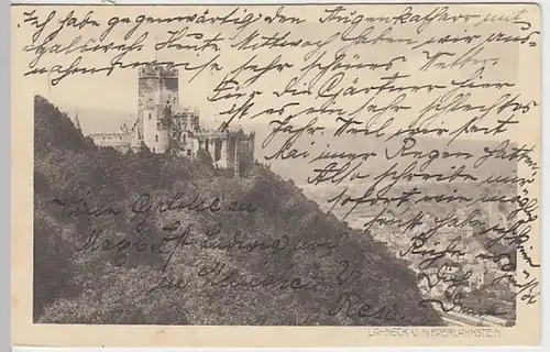 (20423) AK Oberlahnstein, Burg Lahneck 1916