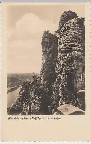 (20407) Foto AK Sächs. Schweiz, Basteifelsen 1941