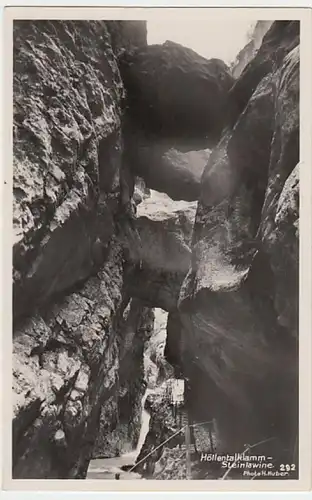 (20375) Foto AK Höllentalklamm, Wetterstein, Steinlawine, vor 1945