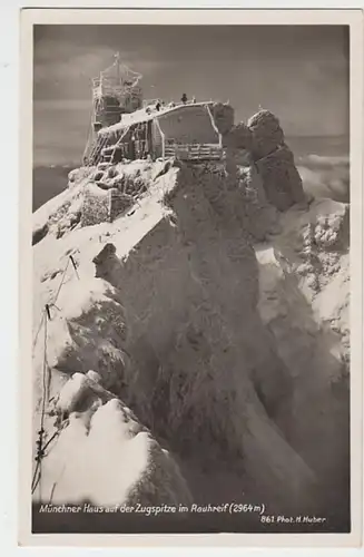 (20374) Foto AK Zugspitze, Münchner Haus, vor 1945