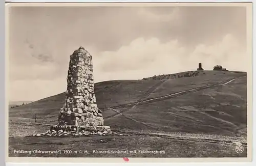 (20369) Foto AK Feldberg, Schwarzw., Bismarckdenkmal 1935