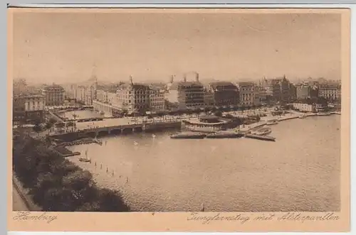 (20349) AK Hamburg, Jungfernstieg, Alsterpavillon 1935