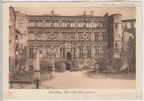 (20297) AK Heidelberg, Schloss, Ottheinrichsbau, vor 1945