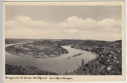 (20224) AK Boppard, Rheinschleife, Feldpost 1940