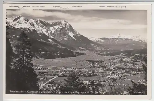 (20210) Foto AK Garmisch-Partenkirchen, Panorama 1934