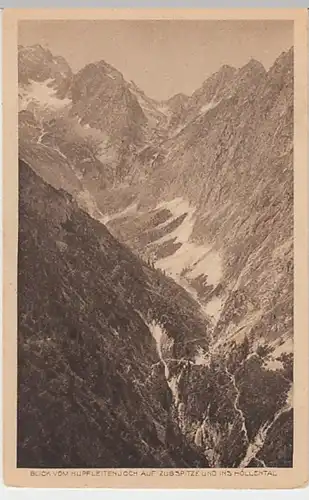 (20159) AK Zugspitze, Höllental, Blick vom Hupfleitenjoch 1925
