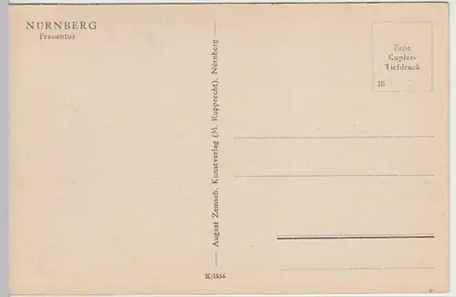 (20155) AK Nürnberg, Frauentor, vor 1945