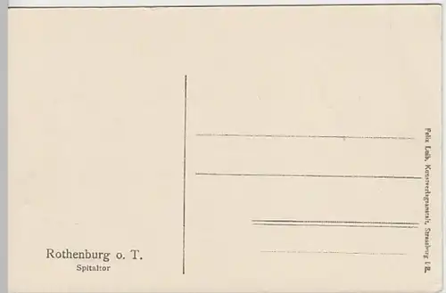 (20059) AK Rothenburg ob der Tauber, Spitaltor, vor 1945