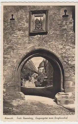 (20052) Foto AK Kronach, Festung Rosenberg, Tor, vor 1945
