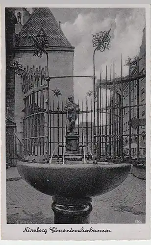 (20051) AK Nürnberg, Gänsemännchenbrunnen, vor 1945