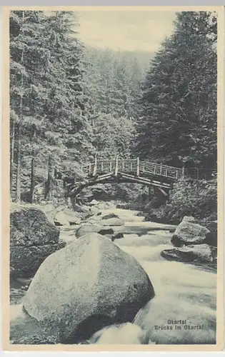 (20033) AK Okertal, Harz, Brücke, vor 1945