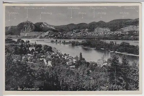 (20030) AK Siebengebirge, Panorama, vor 1945