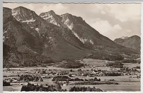 (19987) Foto AK Inzell, Bayern, Panorama, Rauschberg, nach 1945