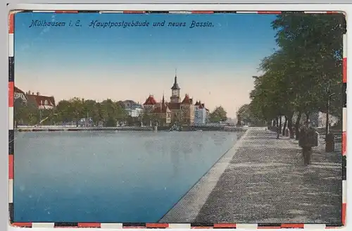 (19981) AK Mülhausen, Mulhouse, Elsass, Hauptpost, vor 1945