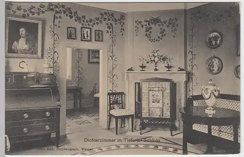 (19976) AK Tiefurt, Schloss, Dichterzimmer, vor 1945