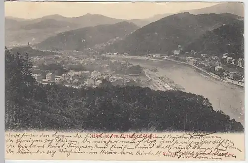 (19974) AK Tetschen, Decin, Panorama, bis 1905