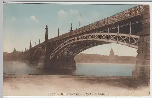 (19972) AK Mainz, heutige Theodor-Heuss-Brücke, vor 1945