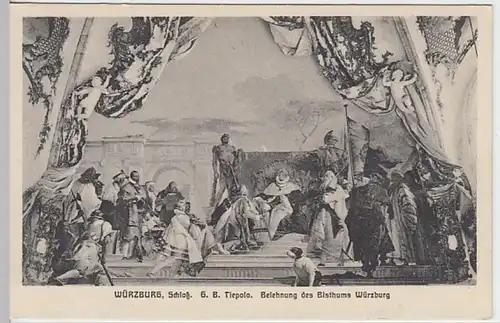 (19971) AK Würzburg, Schloss, Belehnung d. Bistums Würzburg, v. 1945