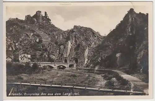 (19958) Foto AK Altenahr, Burg, Eisenbahntunnel, vor 1945