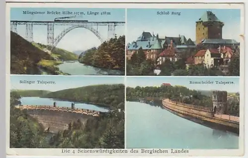 (19932) AK Bergisches Land, Mehrbildkarte 1934