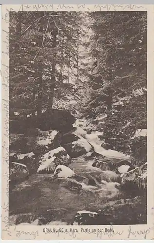 (19913) AK Braunlage, Harz, Partie an der Bode 1925