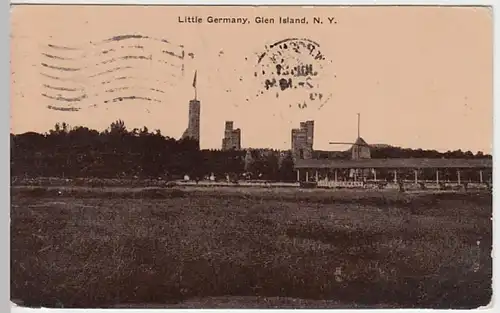 (19898) AK Glen Island, N. Y., Little Germany 1911