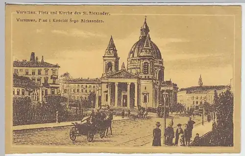 (19882) Künstler AK Warschau, Warszawa, St. Alexanderkirche, Feldp. 1917