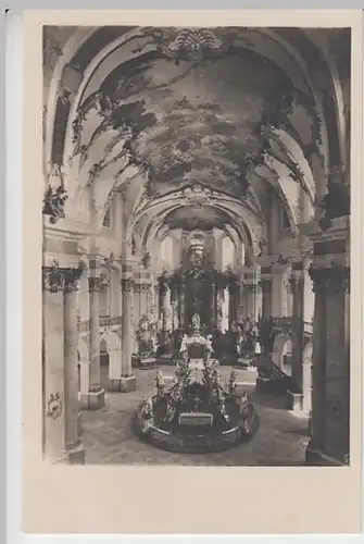 (19686) Foto AK Bad Staffelstein, Basilika Vierzehnheiligen, Innen, v. 1945