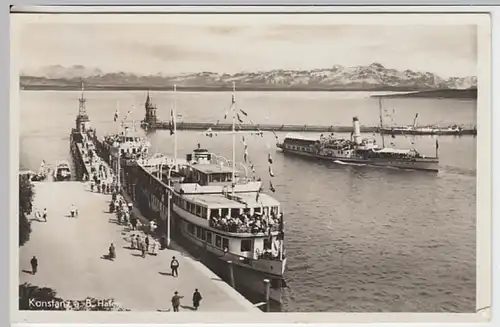 (19647) Foto AK Konstanz, Hafen, Dampfer 1933-45