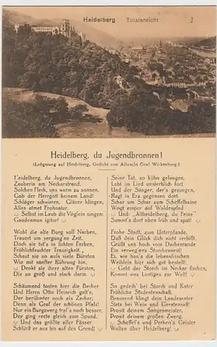 (19642) AK Liedkarte, Heidelberg du Jugendbronnen 1926