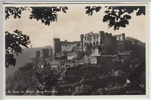 (19605) Foto AK St. Goar, Burg Rheinfels 1934