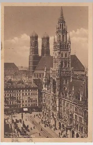 (19587) AK München, Neues Rathaus, Frauenkirche 1927
