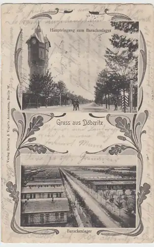 (19579) AK Gruß aus Döberitz, Truppenübungsplatz, Barackenlager 1903