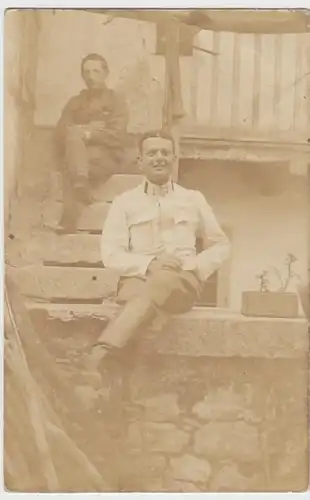 (19567) Foto AK Militaria, Offizier und Bursche 1916