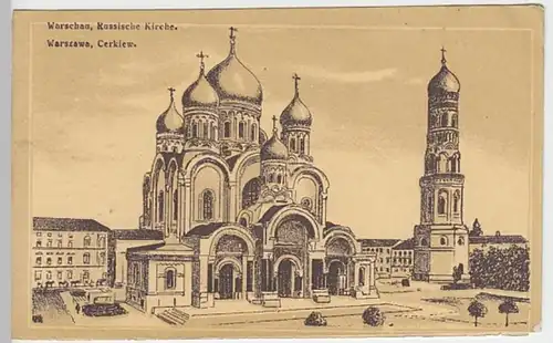 (19549) Künstler AK Warschau, Warszawa, Russische Kirche, vor 1945