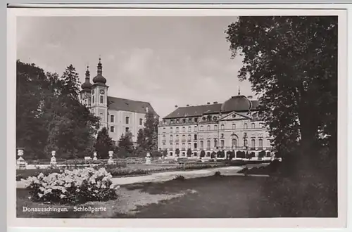 (19530) Foto AK Donaueschingen, Schloss 1950